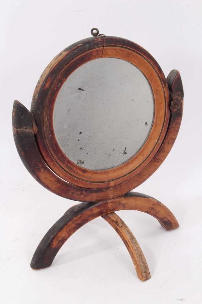 Lot 648 - Rare Georgian carriage looking glass