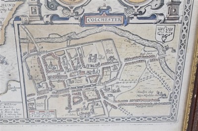 Lot 1094 - John Speede and John Norden, hand coloured map of Essex