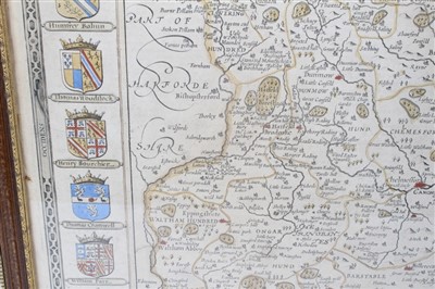 Lot 1094 - John Speede and John Norden, hand coloured map of Essex