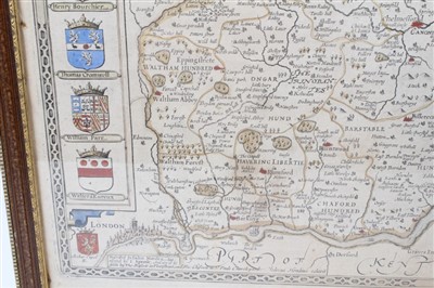 Lot 1094 - John Speede and John Norden, hand coloured map of Essex