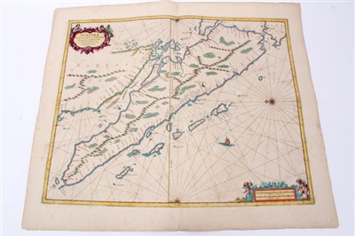 Lot 993 - Jan Jansson (1596-1664), hand-coloured map - ‘Sumatrae’ 1657-1658, 42cm x 52cm