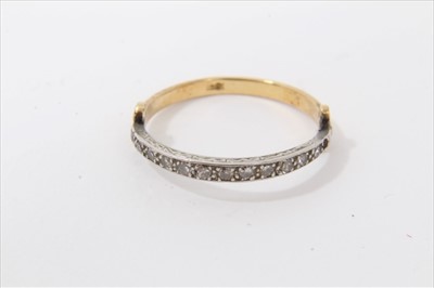 Lot 3213 - Gold (18ct) diamond eternity ring