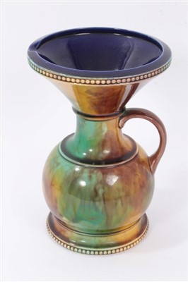 Lot 247 - Late 19th century glazed pottery spittoon,...