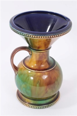 Lot 247 - Late 19th century glazed pottery spittoon,...