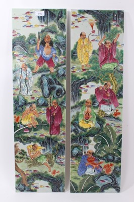 Lot 285 - Pair of 20th century Chinese porcelain panels