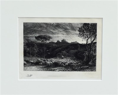 Lot 1566 - Samuel Palmer (1805-1881) signed etching