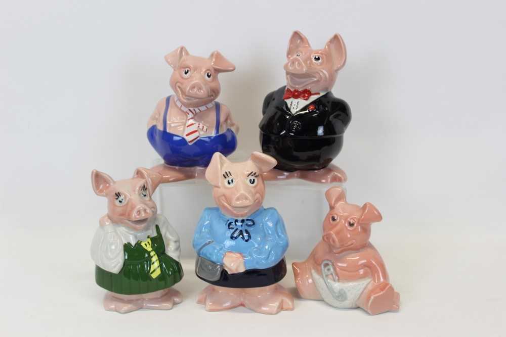 Lot 2024 - Full set of Five Natwest pigs by Wade