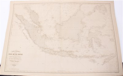 Lot 1029 - Aime Robiquet (19th century) large chart - ‘Carte Generale des Isles de la Sonde’ dated 1868