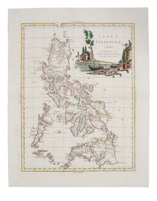 Lot 1047 - Antonio Zatta (fl. 1757-1797), hand-coloured map - ‘Isole Filippine’ published Venice 1784, 33cm x 42cm