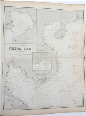 Lot 1049 - Charles Wilson (19th century) large folding chart -  The China Sea, dated 1874, 77 x 65cm