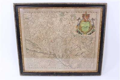 Lot 1093 - Jan Jansson (1588-1664) hand coloured map - ‘Alsatia Inferior’ published Amsterdam, circa 1640