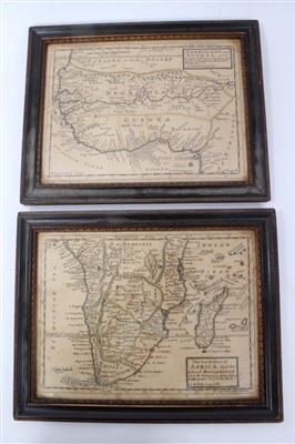 Lot 1095 - Herman Moll two 18th century hand coloured maps of Africa