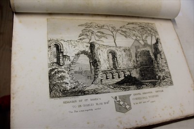 Lot 2305 - Henry Davy - Antiquities of Suffolk, Southwold 1827, subscribers copy,  rebacked in quarter calf. 70 plates, new label