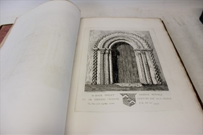 Lot 2305 - Henry Davy - Antiquities of Suffolk, Southwold 1827, subscribers copy,  rebacked in quarter calf. 70 plates, new label