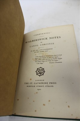 Lot 2309 - Carol Christie - ‘Walberswick Notes’ published London 1911, modern green cloth binding