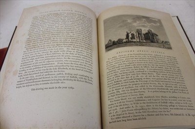 Lot 2316 - Francis Grose - Antiquities of Suffolk, 1778, modern cloth binding, together with ‘Gothic ornaments on Lavenham Church’, 1796, 40 plates, later card binding. (2)