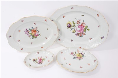 Lot 338 - A set of four Herend porcelain graduated serving dishes