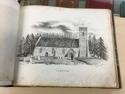 Lot 2320 - W. E. Bishop - ‘Views of Churches in the Hundred of Hoxne’ published Harleston 1833, later half calf binding with marbled boards