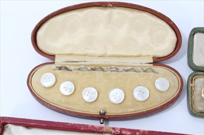 Lot 3230 - Collection vintage dress stud sets and buckles