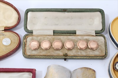 Lot 3230 - Collection vintage dress stud sets and buckles
