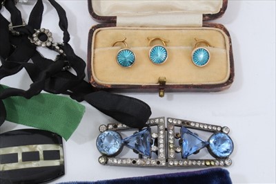 Lot 3230 - Collection vintage dress stud sets and buckles