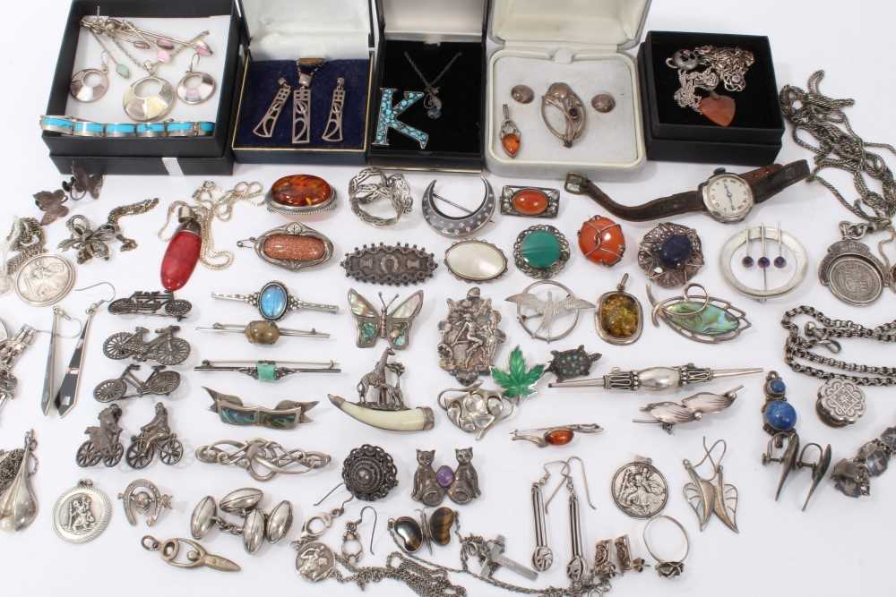 Lot 3224 - Collection silver jewellery