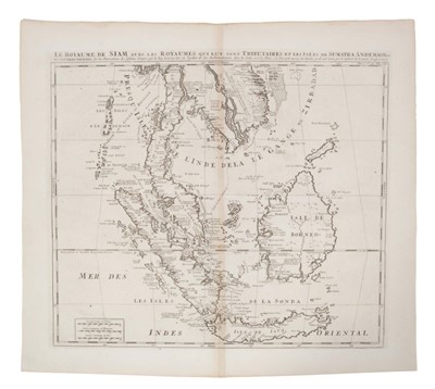 Lot 1073 - Henry Abraham Chatelain (1684-1743), engraved map - ‘La Royaume de Siam...’, 38 x 44cm