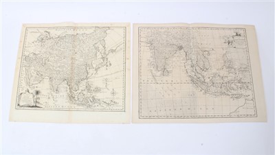 Lot 1078 - Emanuel Bowen (1720-1767), engraved map - ‘A new & accurate map of Asia’, 1747, 35cm x 43cm.with another ‘Map of the East Indies’