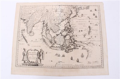 Lot 1081 - Guijelmus Blaeu (1571-1636) engraved map - ‘India Orientalis et Insulae Adiecentes’, 27 x 34cm