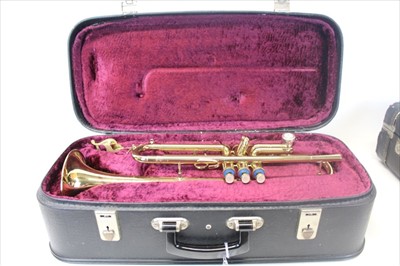 Lot 203 - Corton brass trumpet with mouthpiece, cased
