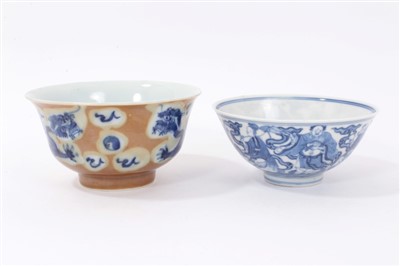 Lot 248 - Chinese blue and white porcelain bowl, painted...