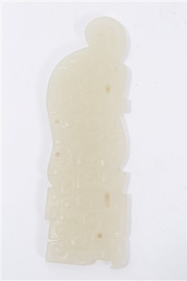 Lot 1235 - Chinese jade or hardstone plaque