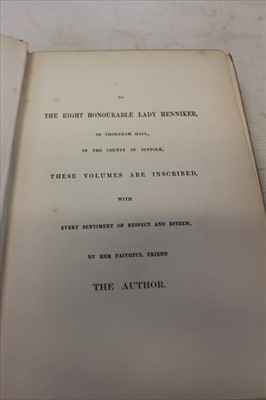 Lot 2620 - Books - Charles Robert Bree, A History of the Birds Of Europe, four presentation volumes to Lady Henniker of Thornham Hall, volume one inscribed ‘Anne Henniker from the Author Nov. 7. 1863’