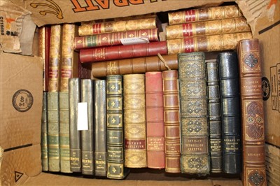 Lot 2619 - Books - twenty five volumes in decorative leather bindings, many French works, also Bancroft’s History of the United States in seven volumes