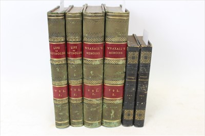 Lot 2621 - Books - The Life And Times of Frederick Reynolds, two volumes, Wraxall’s Memoirs, two volumes, each with Thornham Hall Library book plates, together with two volumes Annual Gleanings 1816 (6)