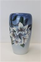 Lot 2046 - Royal Copenhagen porcelain vase with floral...