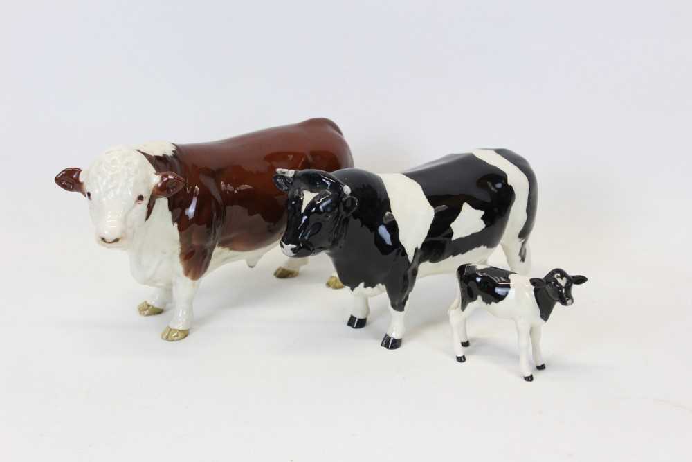 Lot 2049 - Beswick Cattle - Champion Coddington Hilt Bar and two other figures (3)
