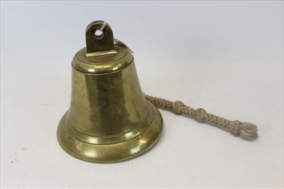 Lot 3553 - Old brass ships’/yachts’ bell