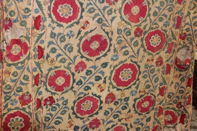 Lot 3064 - Rare 19th century Turkish Suzani textile