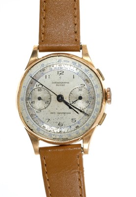 Lot 805 - Gentlemen’s 18ct Swiss chronographe wristwatch