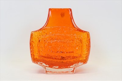 Lot 2020 - Whitefriars TV vase in Tangerine Orange, designed by Geoffrey Baxter, 18cm in height