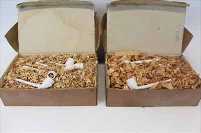 Lot 3515 - Two old boxes of Scottish 'RAOB' clay pipes, 'as new'.