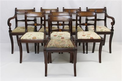 Lot 1728 - Set of eight Regency mahogany dining chairs