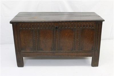 Lot 1646 - 17th century oak coffer