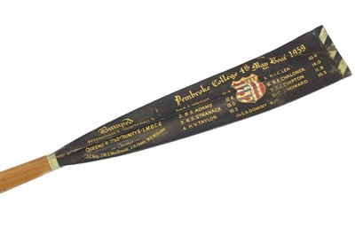 Lot 1655 - Vintage Pembroke College, Cambridge boat crew oar