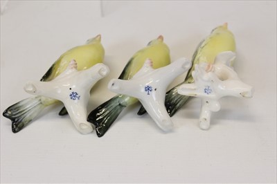 Lot 2022 - Selection of Royal Worcester, Karl Ens, Spode and other figures of yellow canaries (7)