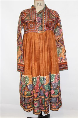 Lot 3060 - Indian Banjara hand embroidered and mirrored linen women's coat.