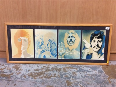 Lot 498 - Beatles print mounted in glazed framed