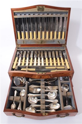 Lot 418 - Osborne & Co canteen of plated cutlery