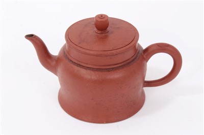 Lot 307 - Chinese Yixing teapot, round shape with flared base